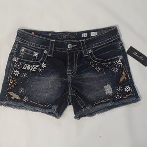 love peace and flowers miss me shorts